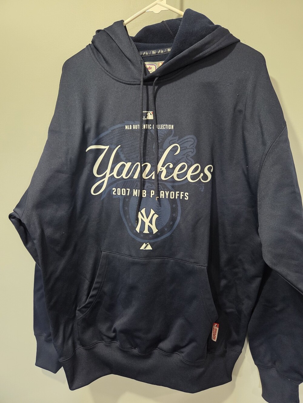Mens New York Yankees 2007 MLB Play Offs Hoodie Size Large
